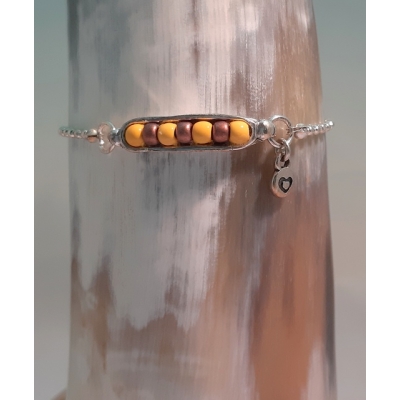 ballchain armbandje geel/koper ballchain armbandje geel/koper